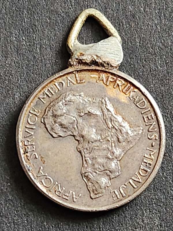 Africa Service Miniature Medal Pendant - as per photograph