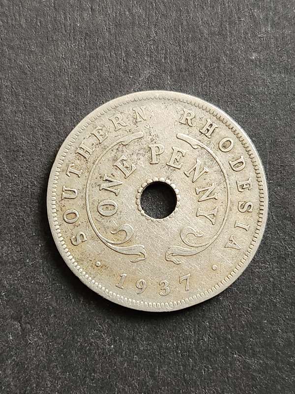 Southern Rhodesia One Penny 1937 - as per photograph