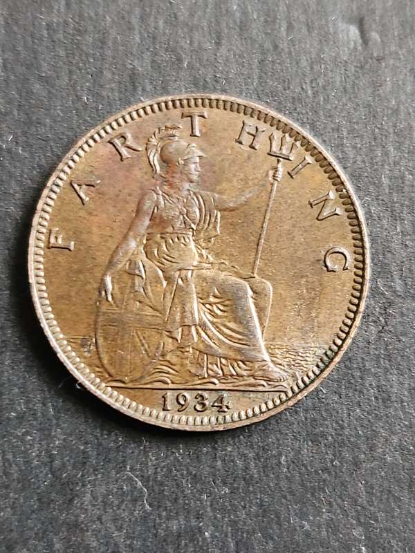 UK Farthing 1934 - as per photograph