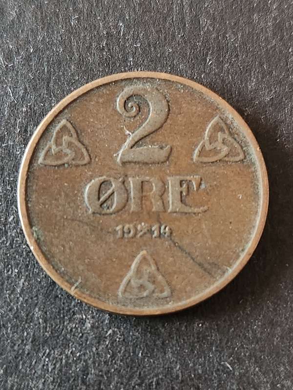 Norway 2 Ore 1914 - as per photograph