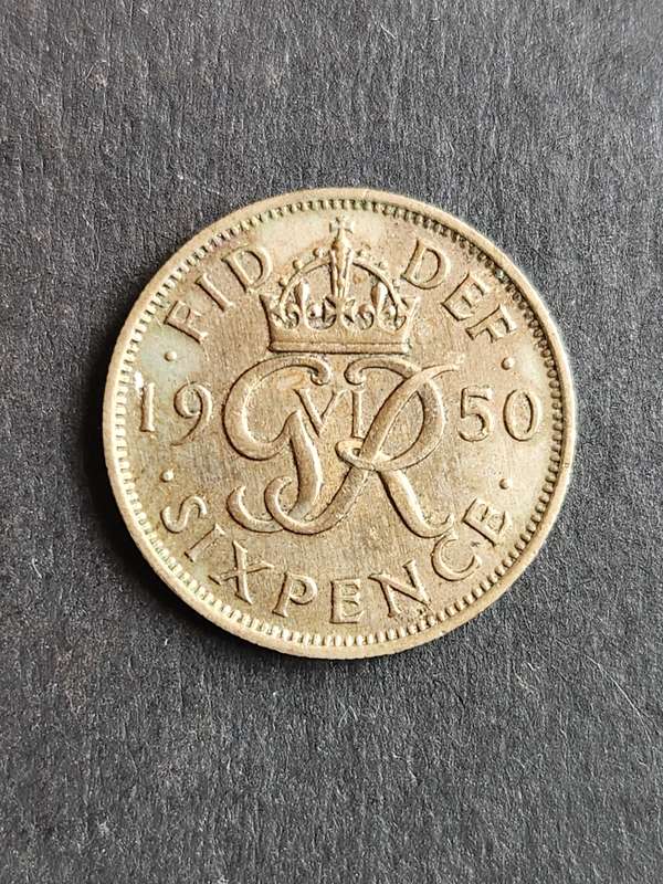 UK Sixpence 1950 - as per photograph