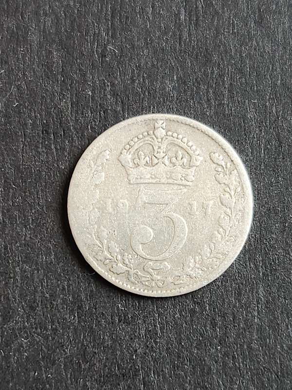UK Threepence 1917 - as per photograph