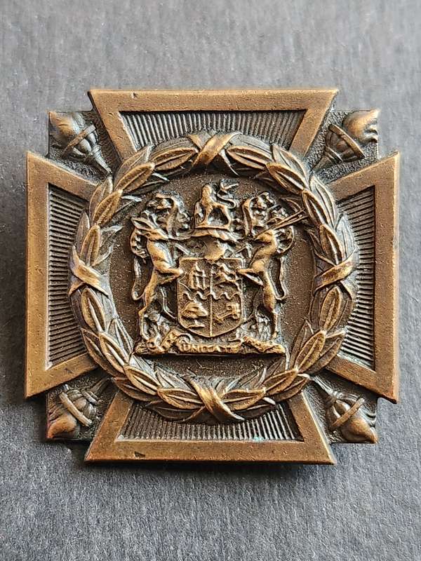 SA WWII Miniature Death Bronze Plaque/Brooch - as per photograph