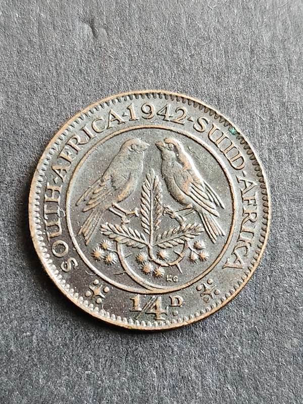 Union Farthing 1942 (nice condition) - as per photograph