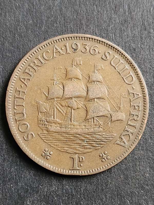 Union One Penny 1936 - as per photograph