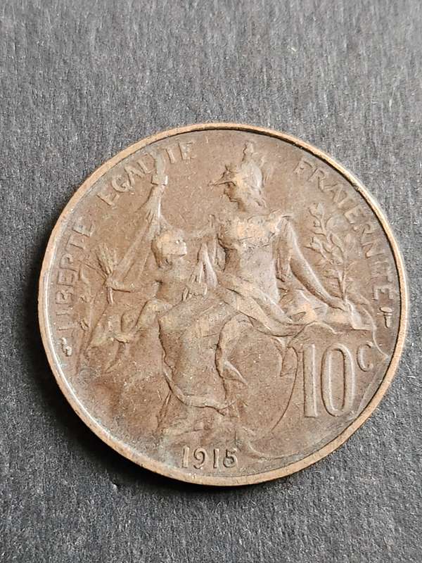 France 10 Centesimi 1915 - as per photograph