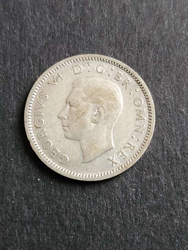 UK Sixpence 1944 Silver - as per photograph