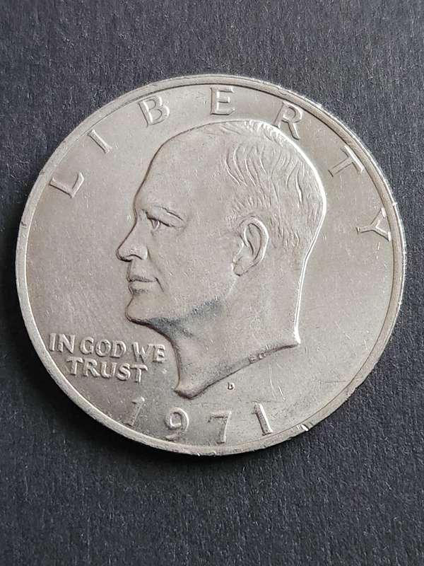 USA Eisenhower One Dollar 1971D - as per photograph