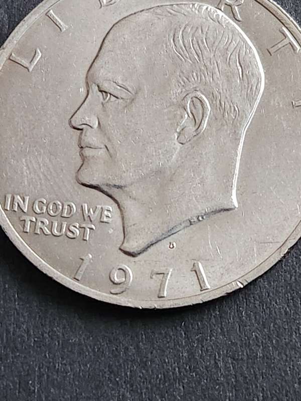 USA Eisenhower One Dollar 1971D - as per photograph