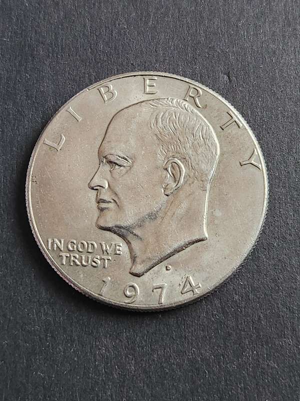 USA Eisenhower One Dollar 1974D - as per photograph
