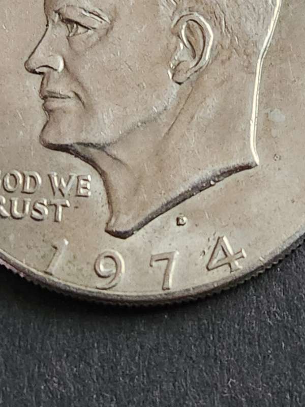 USA Eisenhower One Dollar 1974D - as per photograph