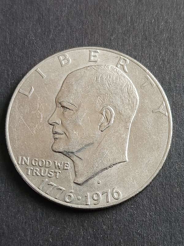 USA Eisenhower One Dollar 1976D - as per photograph