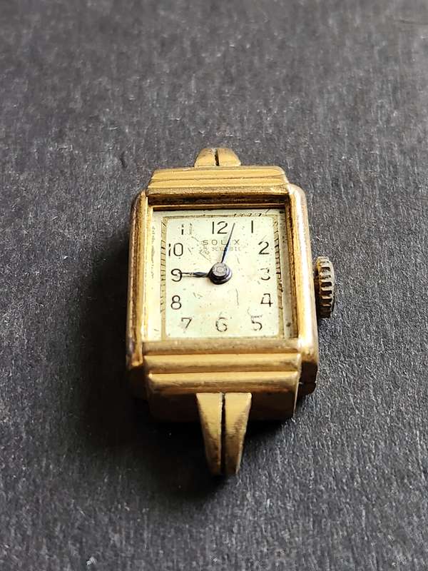 Vintage Ladies Solix Mechanical Wrist Watch Rolled Gold (not working) - as per photograph