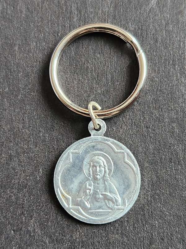 Vintage Sacred Heart of Jesus Keyring - as per photograph