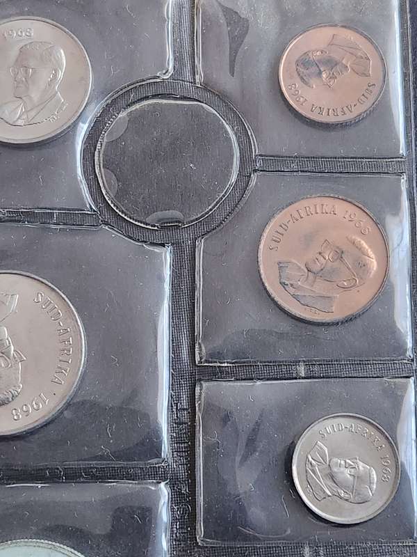 SA Mint Pack 1968 Afrikaans (including Silver One Rand) - as per photograph