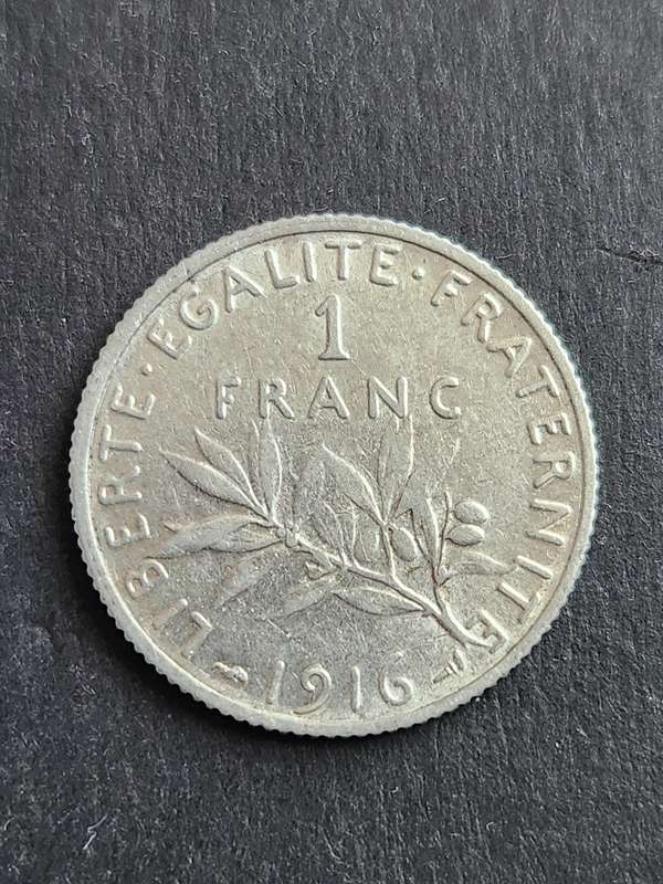 France One Franc 1916 - as per photograph