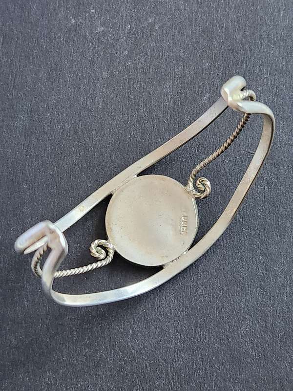 Vintage Silver Plated Mother of Pearl Bracelet - as per photograph