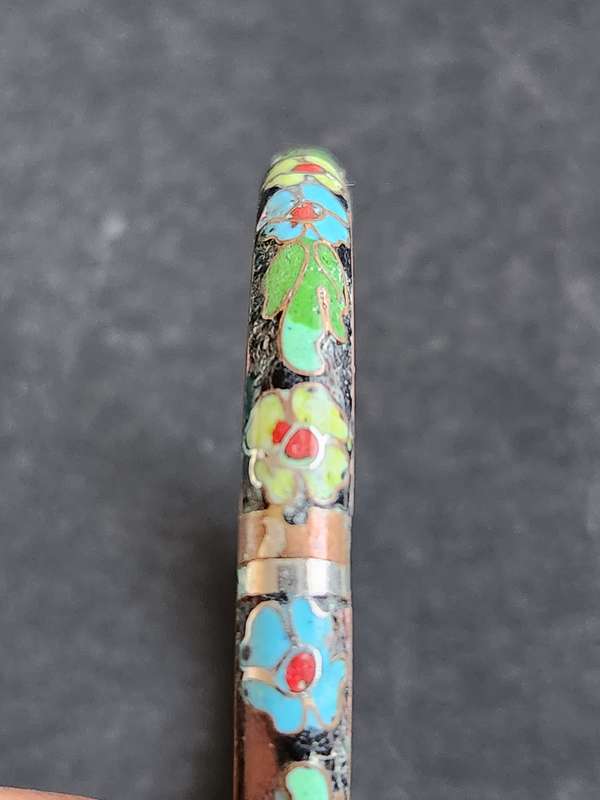 Chinese Cloisonne Enamel Hinged Bracelet - as per photograph