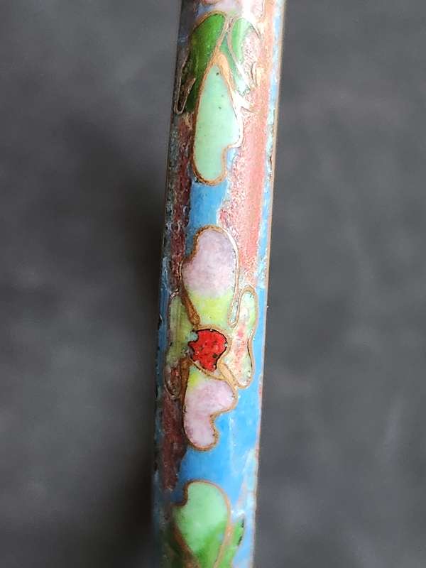 Chinese Cloisonne Enamel Hinged Bracelet - as per photograph