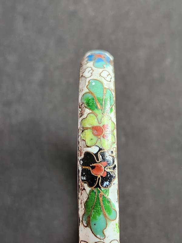 Chinese Cloisonne Enamel Hinged Bracelet - as per photograph