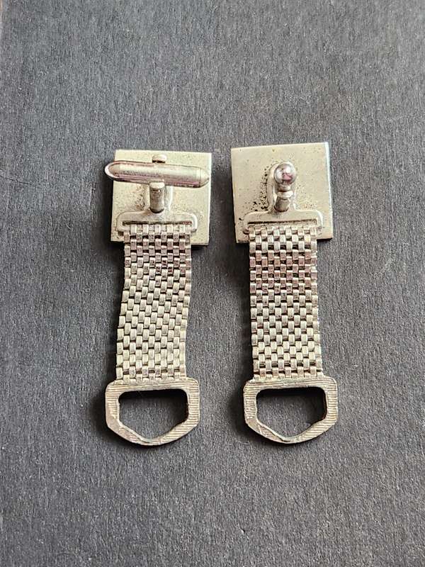 Vintage Lions International Silver Plated Cuff Links - as per photograph