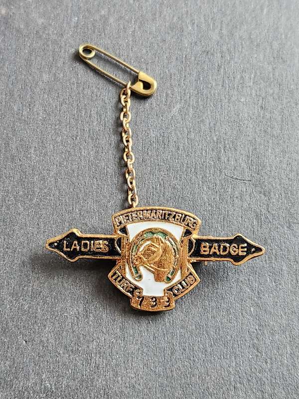 Enamel Pietermaritzburg Turf Club Ladies Badge no. 733 - as per photograph