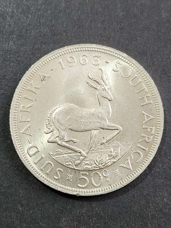 Republic 50 Cents 1963 EF+/UNC - as per photograph