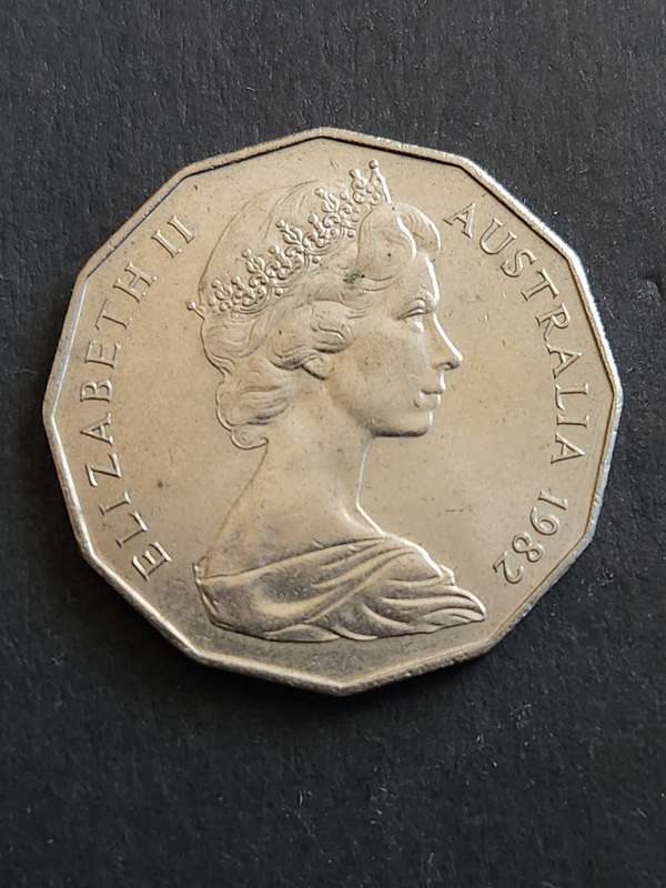 Australia 50 Cents XII Commonwealth Games Brisbane 1982 - as per photograph