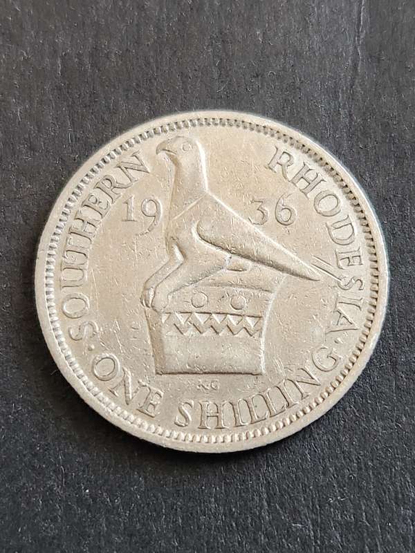 Southern Rhodesia One Shilling 1936 Silver- as per photograph