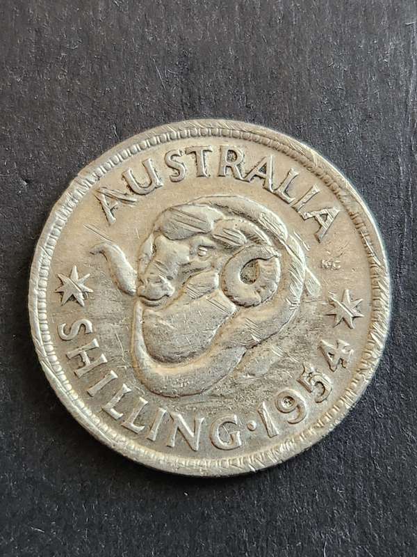 Australia One Shilling 1954 Silver- as per photograph