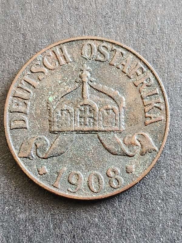 Deutsch Ostafrika 1 Heller 1908J - as per photograph