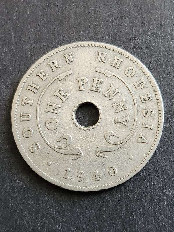 Southern Rhodesia One Penny 1940 - as per photograph