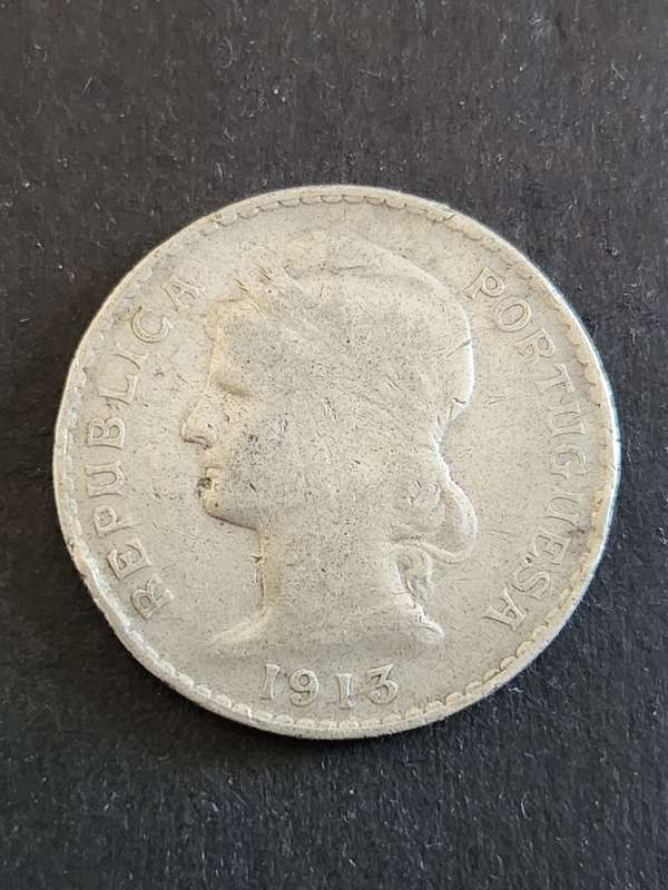Portugal 50 Centavos 1913  .835 Silver - as per photograph