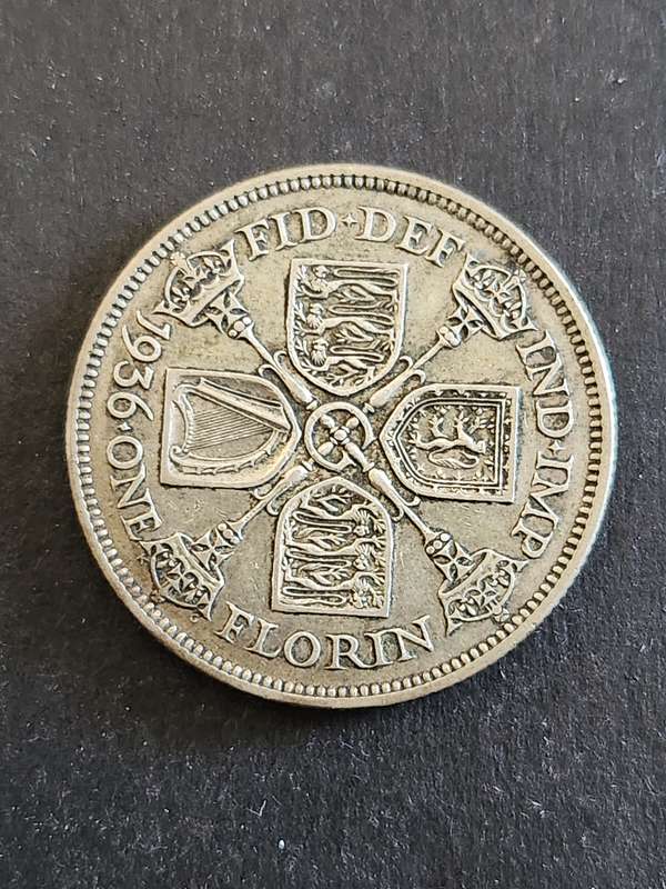 UK 2 Shillings 1936 Silver - as per photograph