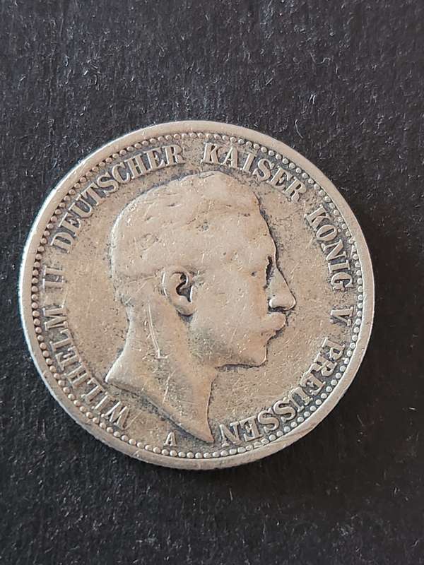 Deutsches Reich Zwei Mark 1907A Silver - as per photograph