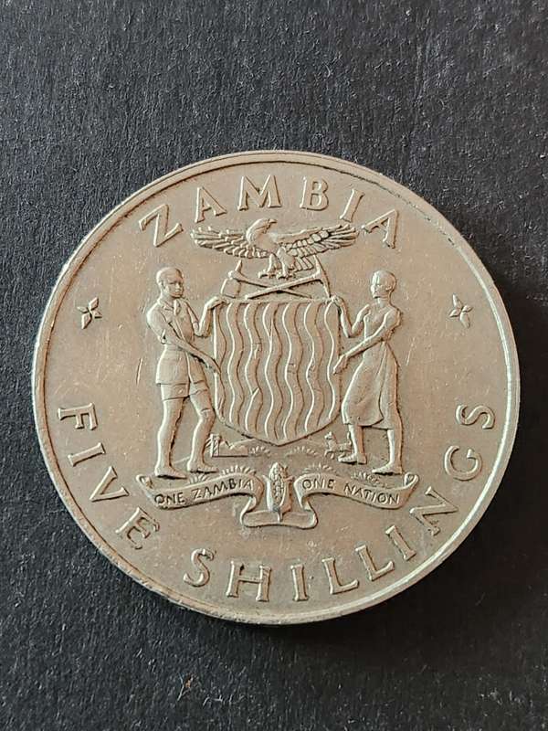Zambia 5 Shillings 1965 - as per photograph
