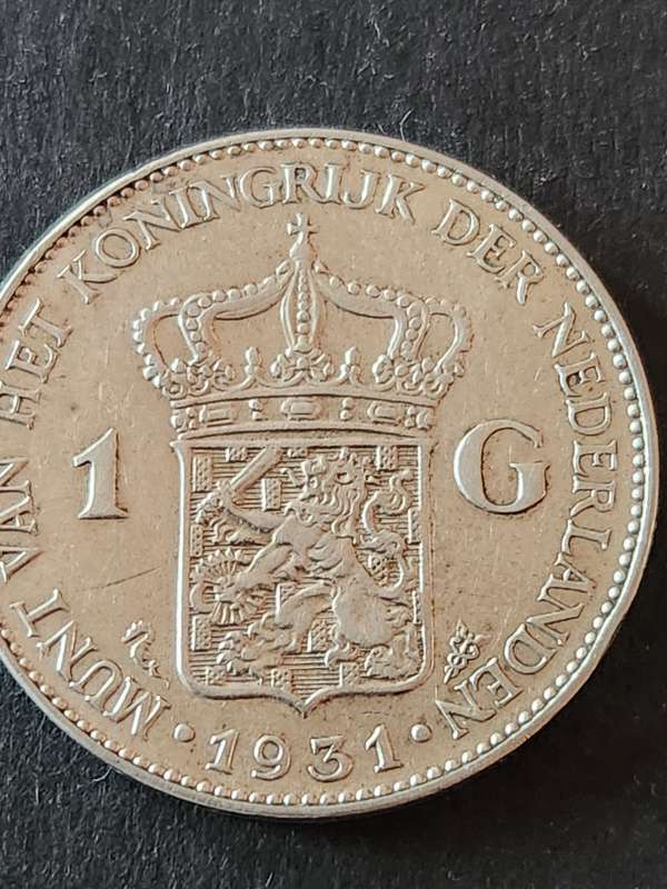 Nederlands One Gulden 1931  .720 Silver - as per photograph