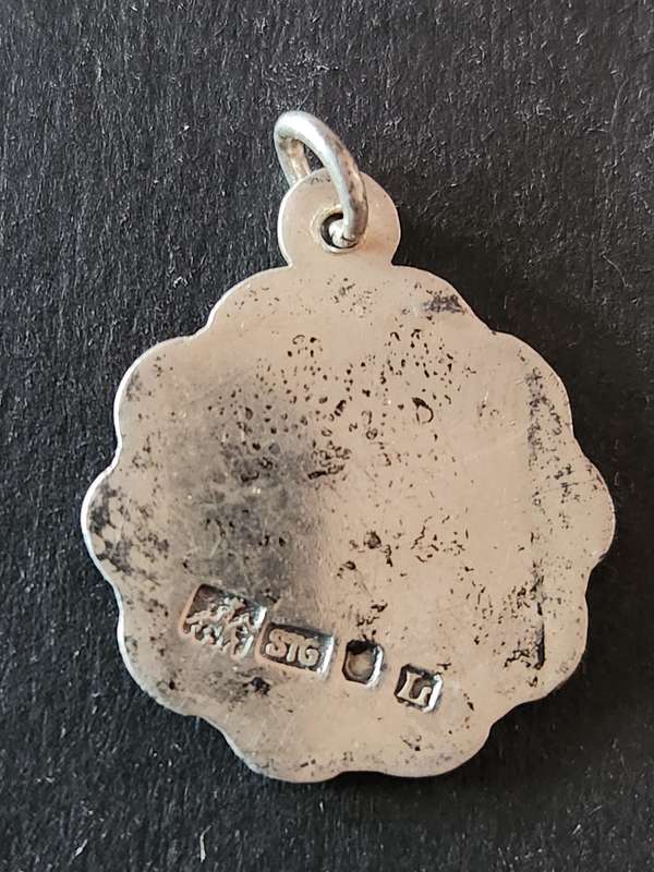 St. Christopher Sterling Silver Pendant 4.9g - as per photograph