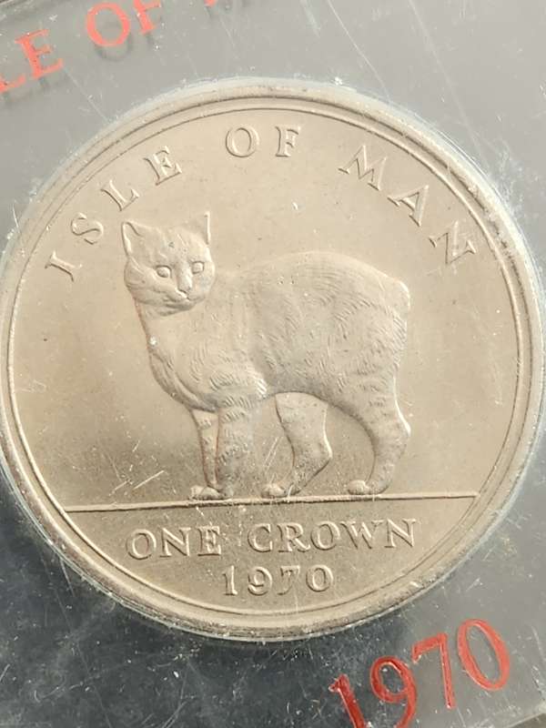 Isle of Man 1970 Copper Nickle Crown Manx Cat UNC - as per photograph