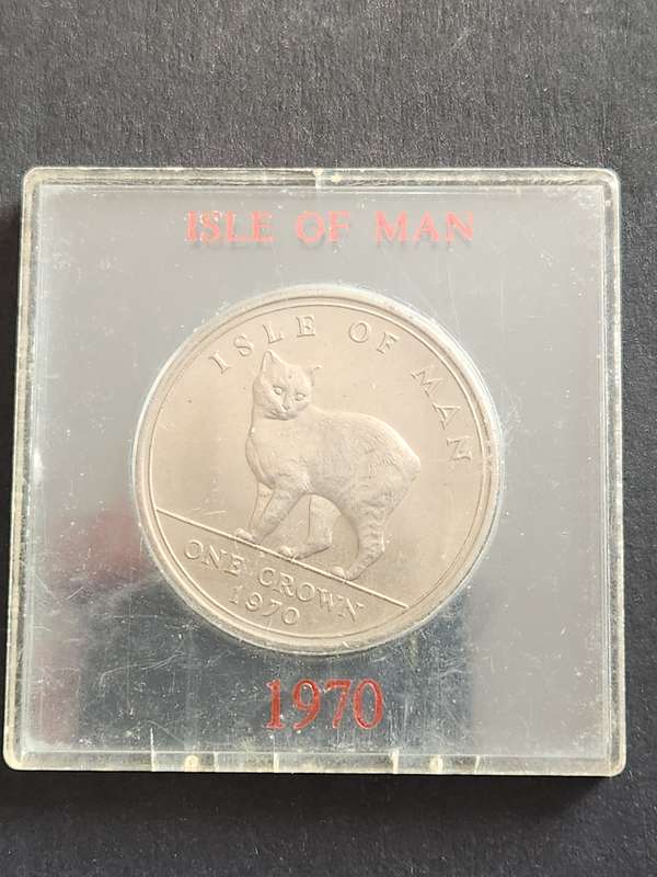 Isle of Man 1970 Copper Nickle Crown Manx Cat UNC - as per photograph