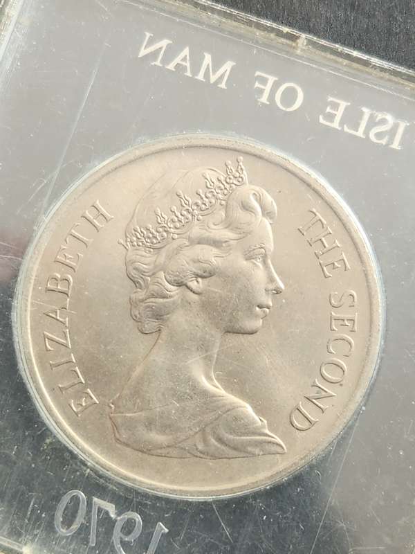 Isle of Man 1970 Copper Nickle Crown Manx Cat UNC - as per photograph