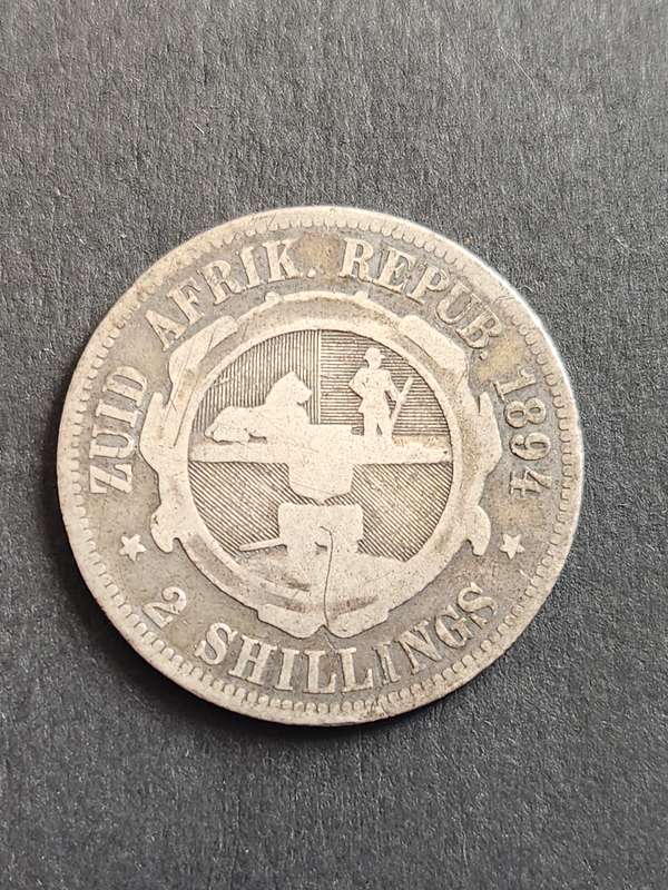 ZAR 2 Shillings 1894 - as per photograph