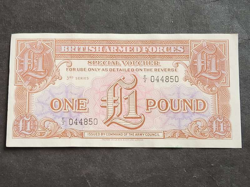 British Armed Forces One Pound Note 3rd series (excellent condition) - as per photograph