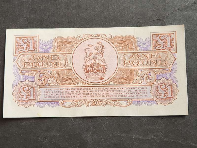 British Armed Forces One Pound Note 3rd series (excellent condition) - as per photograph