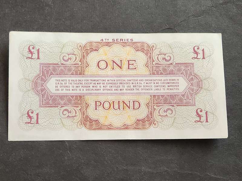 British Armed Forces One Pound Note 4th series Special Voucher (nice condition) - as per photograph