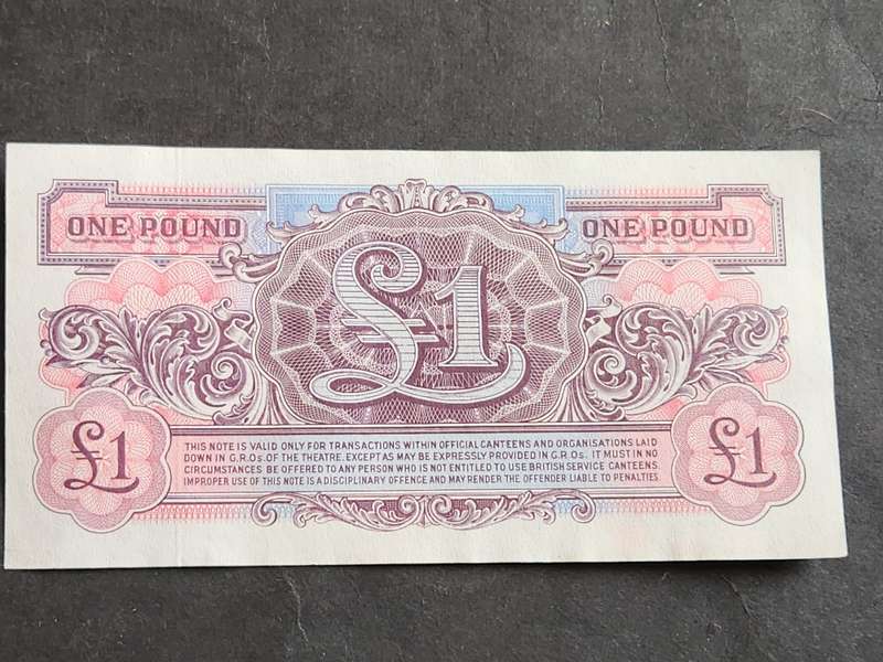 British Armed Forces One Pound Note 2nd series Special Voucher (excellent condition) - as per photo