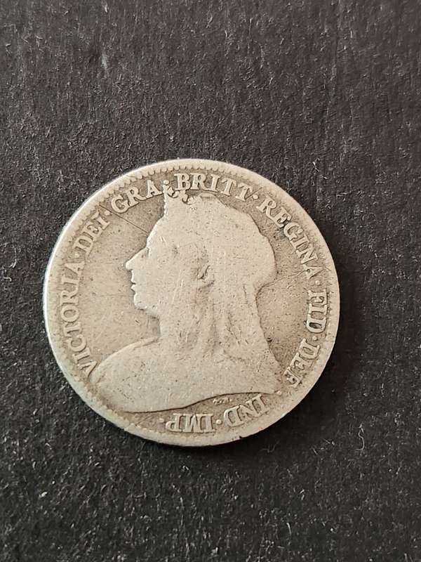 UK Sixpence 1897 Silver - as per photograph