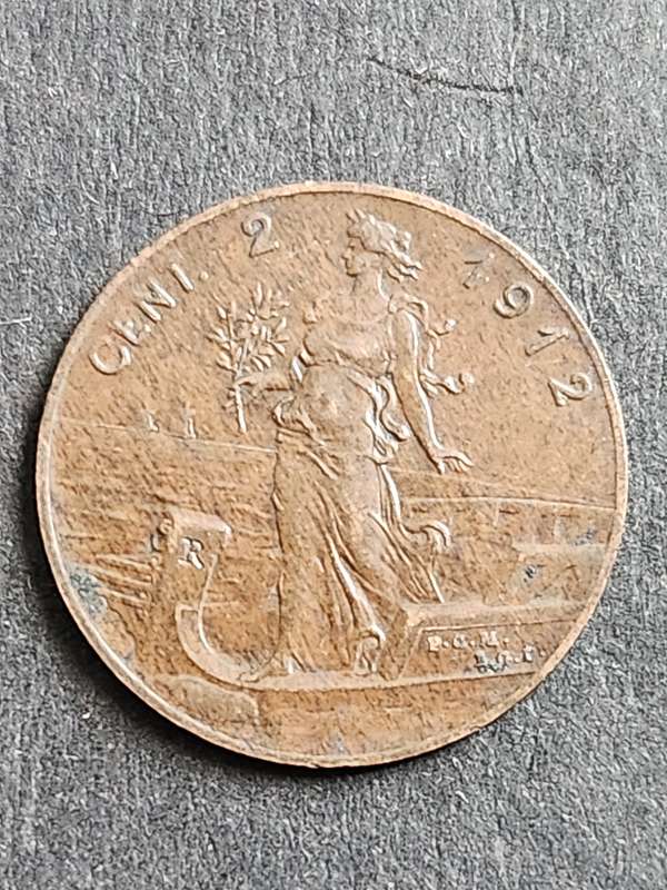 Italy 2 Centesimi 1912R - as per photograph