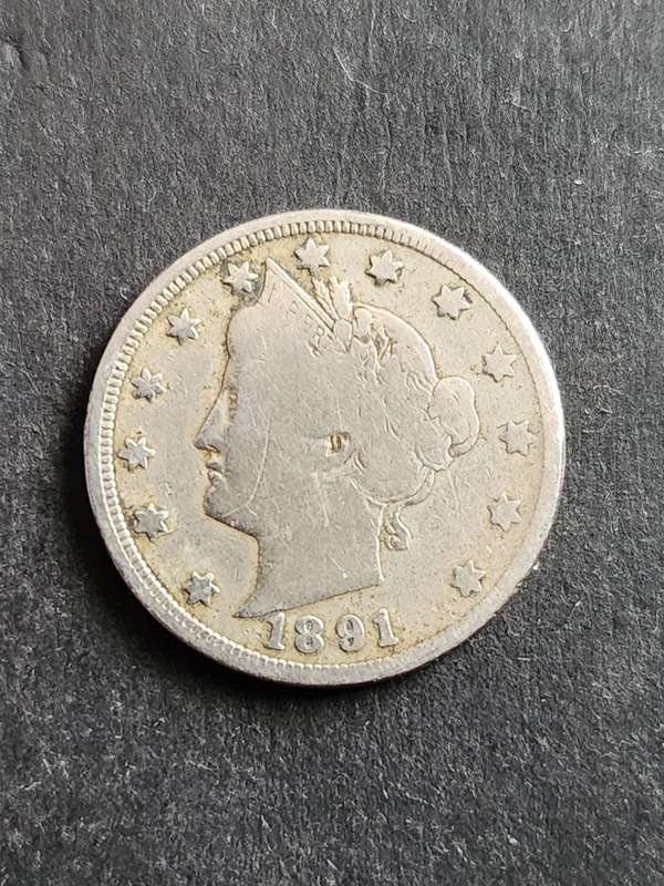 USA V Cents 1891 - as per photograph