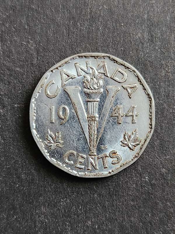 Canada V Cents 1944 Nickel- as per photograph